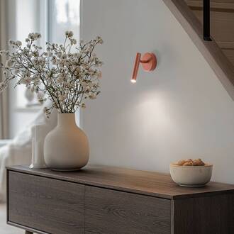 Sigma Wandlamp Sopel, baksteenrood, 1-lamp, staal, hoogte 15 cm