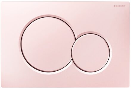 Sigma01 bedieningplaat met dualflush frontbediening voor toilet 24.6x16.4cm Roze mat