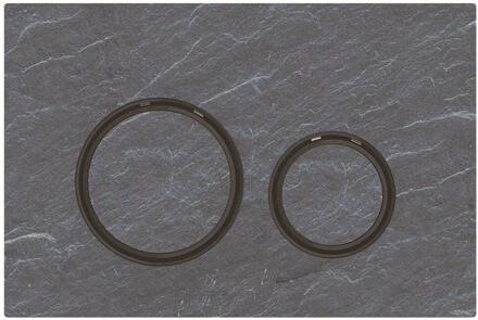 Sigma21 bedieningplaat met dualflush frontbediening voor toilet/urinoir 24.6x16.4cm mustang leisteen