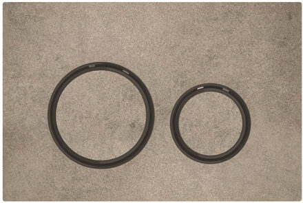 Sigma21 bedieningplaat met dualflush frontbediening voor toilet/urinoir 24.6x16.4cm zwartchroom / betonlook