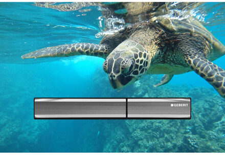 Sigma50 bedieningplaat met dualflush frontbediening voor toilet 24.6x16.4cm klantspecifiek / chroom