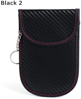 Signal Blokkeren Cars Toetsen Zakken Rfid Anti-Diefstal Fob Signaal Shield Faraday Bag Id Card Organizer Wallet Voor Privacy bescherming zwart 2