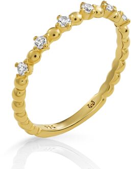 'Signature' Damesring van 925 Sterling Zilver - Goud ZR-7535/G