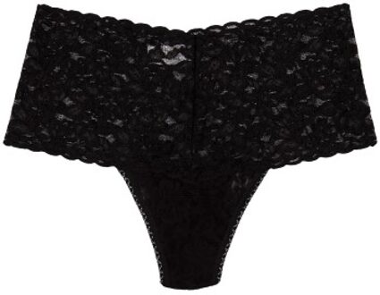 Signature Lace Retro Thong * Actie * Geel,Beige,Blauw,Lila,Rood,Zwart,Grijs,Roze,Wit,Groen - One Size