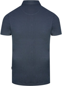 Signature-logo marineblauw poloshirt