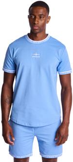 Signature T-shirts Heren - Blauw - Maat M - Katoen Jersey Blue