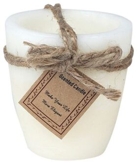 Signes Grimalt Door Sigris Rustieke Kaars Ivoor 8X9 Cm. Decoratie Vazen En Houders Kaarsen Natuurlijke Collection