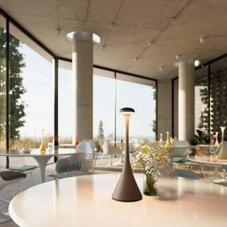 Sigor LED accu-tafellamp Nudrop, IP54, grafietgrijs