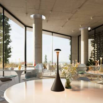 Sigor LED accu-tafellamp Nudrop, IP54, nachtzwart