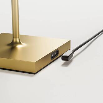 Sigor LED accu-tafellamp Nuindie, rond, 38 cm, goud goudkleurig