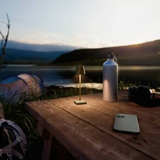 Sigor LED-accubatterijlamp Nuindie pocket, dennengroen, IP54, dimbaar