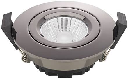 Sigor LED plafondinbouwspot Diled, Ø 8,5 cm, 6 W, 3.000 K, chroom