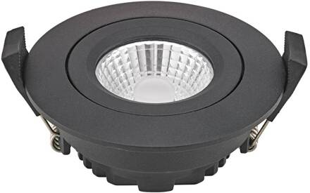 Sigor LED plafondinbouwspot Diled, Ø 8,5 cm, 6 W, 3.000 K, zwart