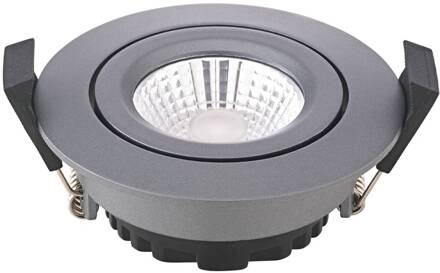 Sigor LED plafondinbouwspot Diled, Ø 8,5cm, 6 W, 3.000 K, antraciet
