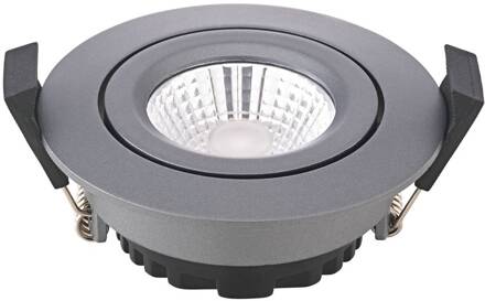 Sigor LED plafondinbouwspot Diled, Ø 8,5cm 6W Dime LED antraciet