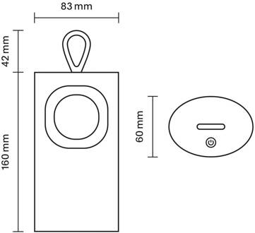 Sigor LED tafellamp Lunari, beige, 16 cm, metaal, CCT IP44
