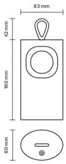 Sigor LED tafellamp Lunari, zwart, 16 cm, metaal, CCT IP44