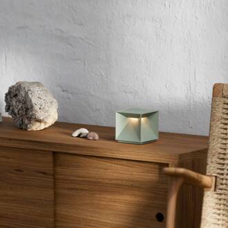 Sigor LED-tafellamp Nutalis, saliegroen, IP54, dimbaar