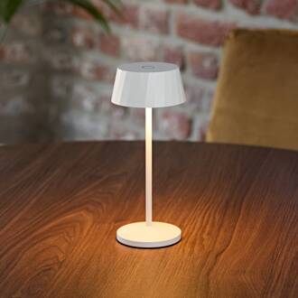 Sigor LED tafellamp op accu Facetta, set van 3, wit, 22 cm, IP44