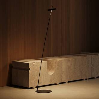 Sigor LED vloerlamp Mahina, zwart, hoogte 130 cm, metaal, CCT