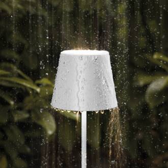 Sigor LED vloerlamp Nuindie IP54 120 cm rond USB-C sneeuwwit