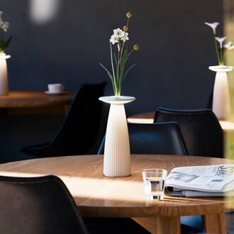 Sigor Nuflair LED tafellamp, beige, IP54, dimbaar, 24 cm duin beige