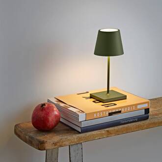 Sigor Nuindie mini LED tafellamp, rond, USB-C, spar groen dennengroen