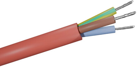 SIHF Siliconenkabel 3x0.75mm2 - 3 Aderig - Rood - 100 Meter