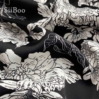 Siiboo Polyester Crêpe Satijnen Stof Voor Dress Shirt Broek Blazer Dunne Drape Tela Tissu Franse Chic Stijl Sp6428 1 meter