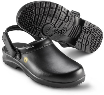 Sika Fusion Clog ESD m. hielriempje OB SRC - 19467 Zwart | Zwart | Maat 45 - 5703617108316