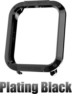 SIKAI PC Plating Beschermende Horloge Case Voor Xiaomi Huami Amazfit Bip BIT TEMPO Lite Jeugd Horloge Cover Shell Voor Amazfit bip Bit Plating zwart