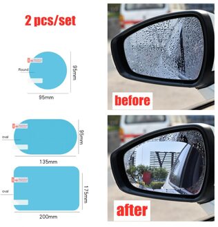 Sikeo Auto Anti Fog Regendicht Film Side Window Solar Film Beschermende Film Auto Achteruitkijkspiegel Hydrofobe Sticker 4 Maten 170mmx200mm