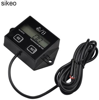 Sikeo Waterdichte Digitale Urenteller Toerenteller Gauge Motor Lcd Display Voor Motorfiets Marine Boot Motor Takt Motor Auto