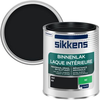 Sikkens Binnenlak Mat Zwart 750ml