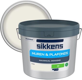 Sikkens Muren En Plafonds Muurverf - Mat - Ral 9010 - 10l