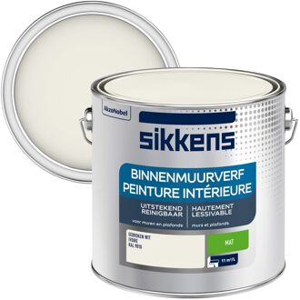 Sikkens Muurverf - Mat - Gebroken Wit Ral 9010 - 2,5l