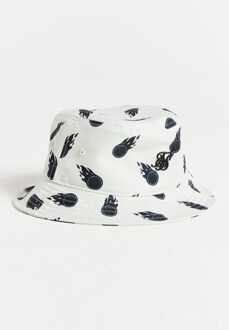 Siksilk Accessories SikSilk Space Jam X  Allover Print Bucket Hat in Ecru Crème