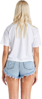 Siksilk Dames/Dames Baseball T-shirt (Wit)