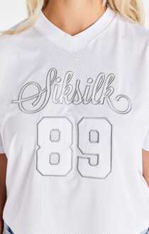 Siksilk Dames SikSilk Basketbal T-shirt in Wit - EU 32 / UK 4