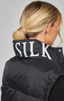 Siksilk Women's SikSilk Cropped Gilet in Black Zwart - EU 34 / UK 6