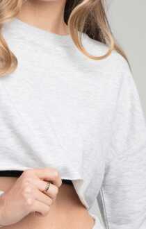 Siksilk Women's SikSilk Cropped Sweatshirt in Grey - maat EU 32 / UK 4 Grijs