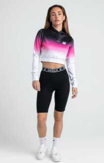 Siksilk Women's SikSilk Fade Cropped Hoodie in Black Zwart