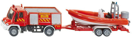 SIKU 1636 Unimog Brandweerwagen met Boot