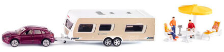 SIKU 2542 Pkw Mit Wohnwagen Goudkleurig