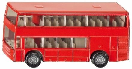 SIKU Dubbeldekker bus speelgoed modelauto 10 cm Rood