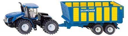 SIKU new holland t9 tractor met silopower silagewagen blauw (1947) Geel