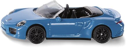 SIKU sportwagen Porsche 911 Turbo S Convertible 1:50 blauw
