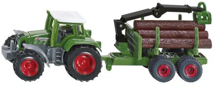 SIKU Tractor met boomstam-aanhanger - 1645 Groen