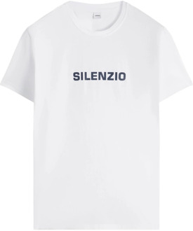 Silenzio Wit T-Shirt Aspesi , White , Heren - L,M