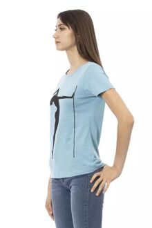 Silhouette Graphic T-shirt Korte Mouw - maat Lichtblauw